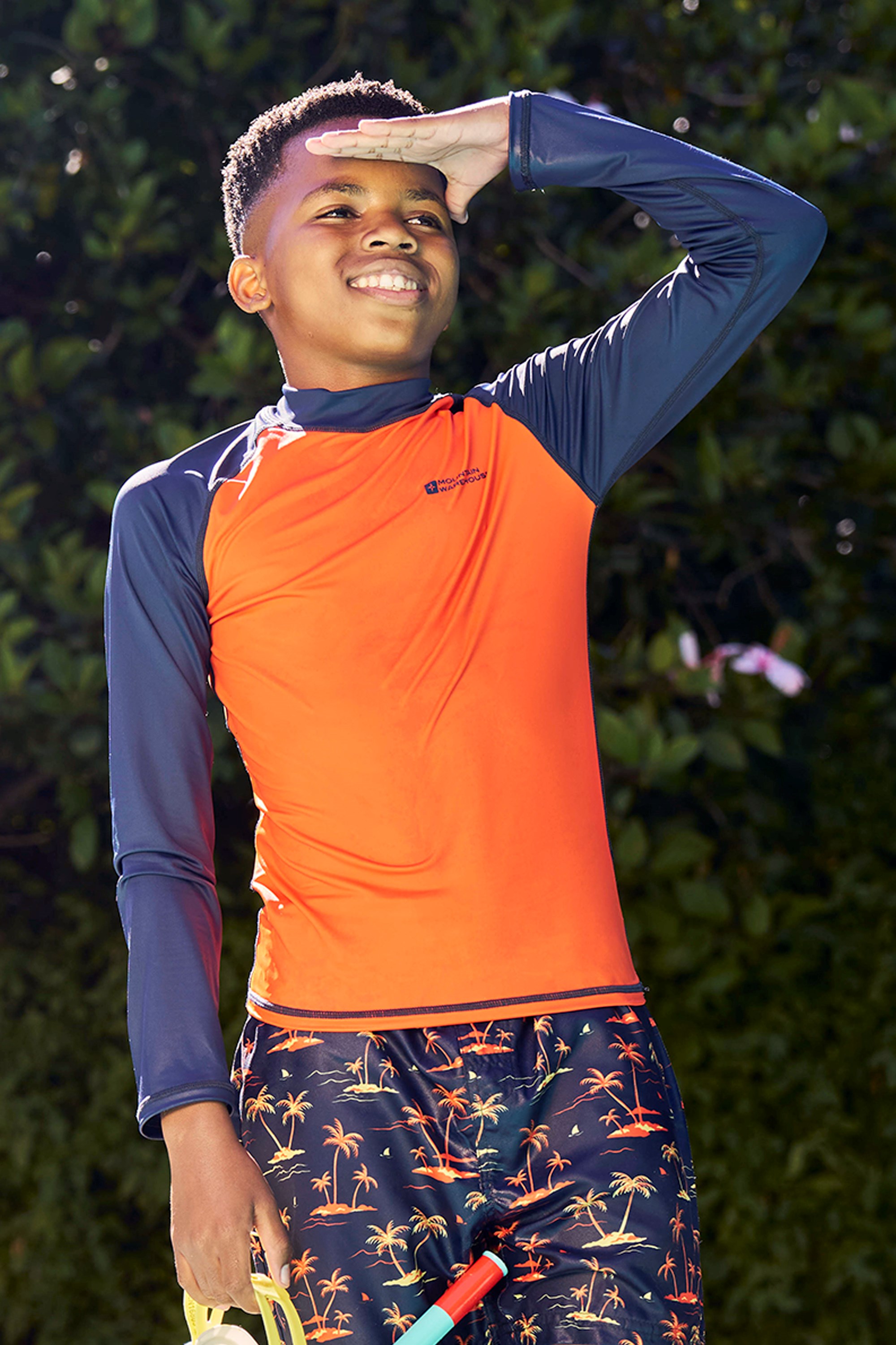 Kids Long Sleeved Rash Vest - Orange