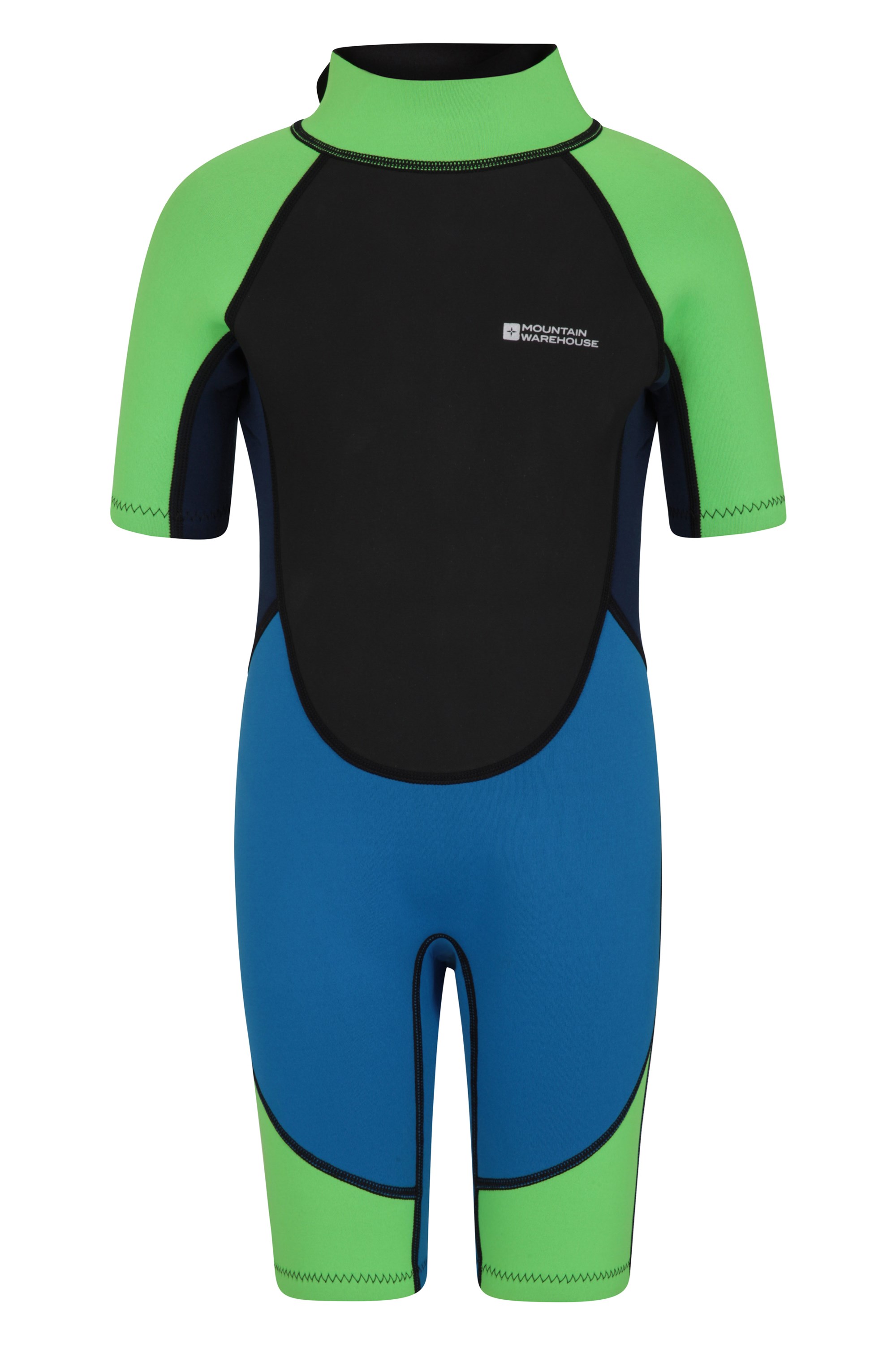 for Diving Flat Seams Childrens Wetsuit Neoprene Kids Wetsuit Mountain Warehouse Junior Shorty Wetsuit Easy Glide Zip Summer Wetsuit Adjustable Neck Swimming Suit 