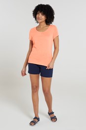 Agra Quick-Dry Womens T-Shirt Coral