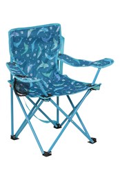 Patterned Mini Folding Chair Turkusowy