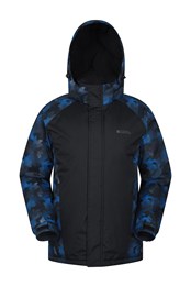 Shadow Mens Printed Ski Jacket Blue Camo