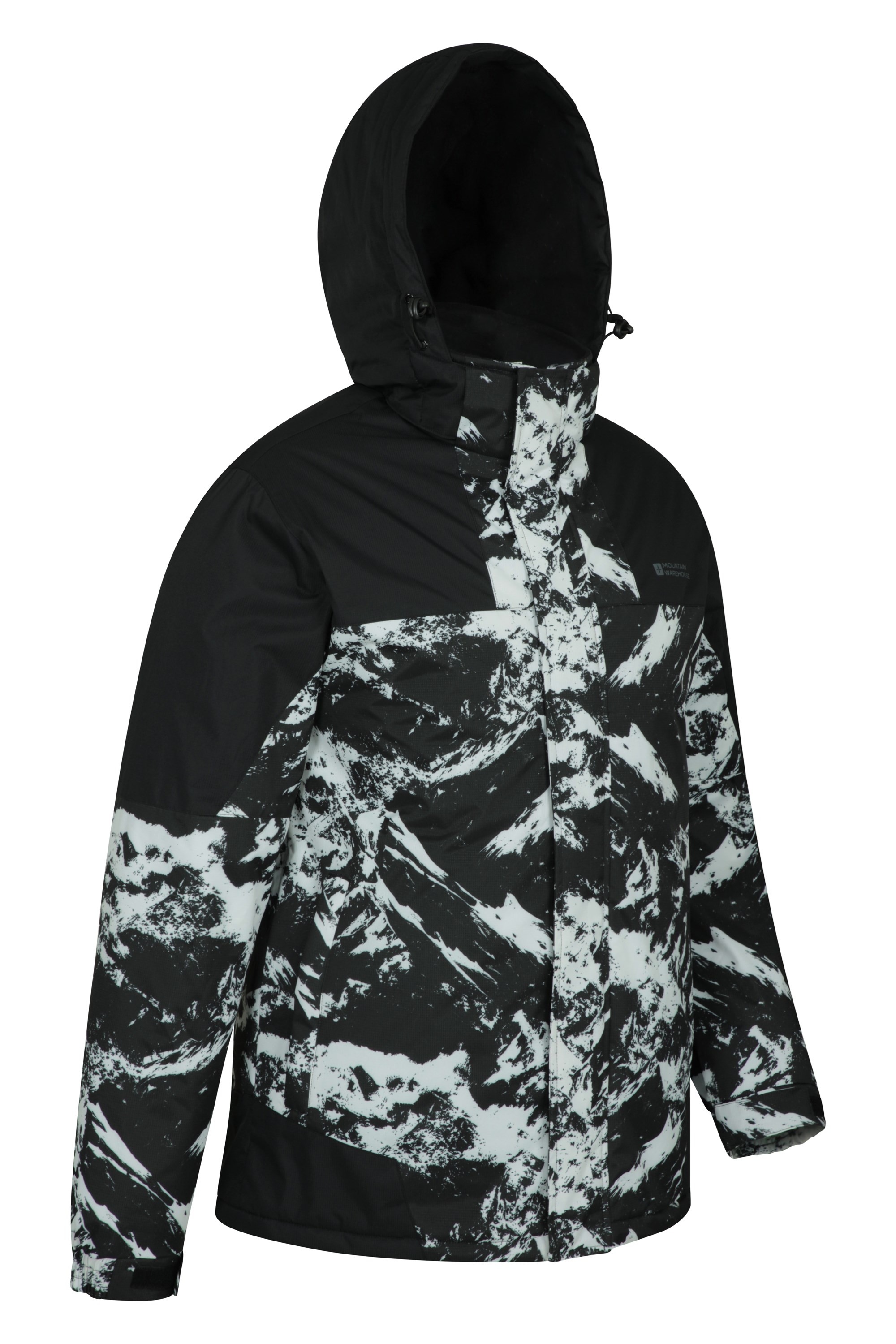Mountain Warehouse Shadow Mens Printed Ski Jacket Snow Proof Insulated & Fleece