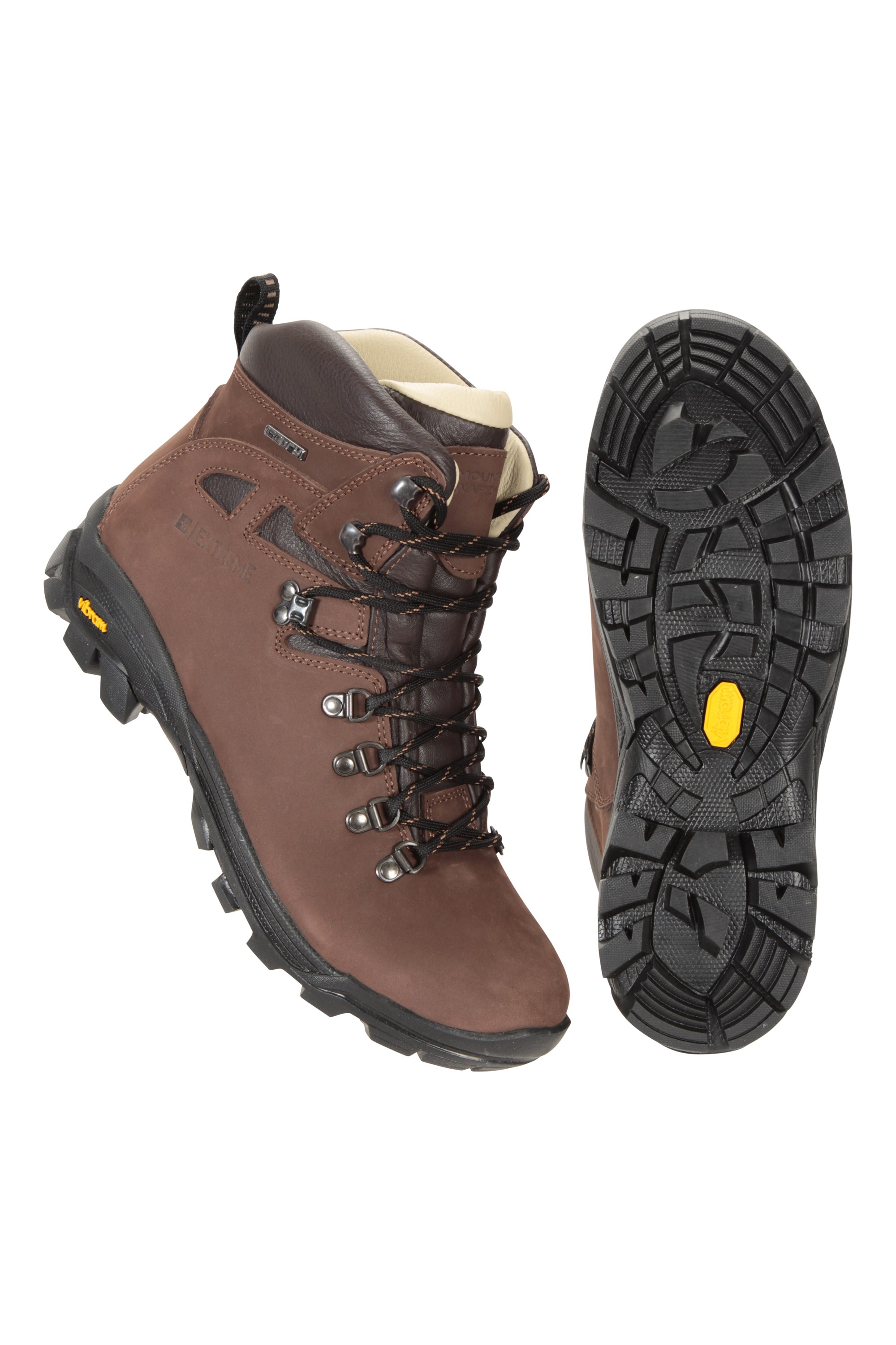 Mountain Warehouse Latitude Mens Vibram Waterproof Hiking Boots Brown 7 M US Men