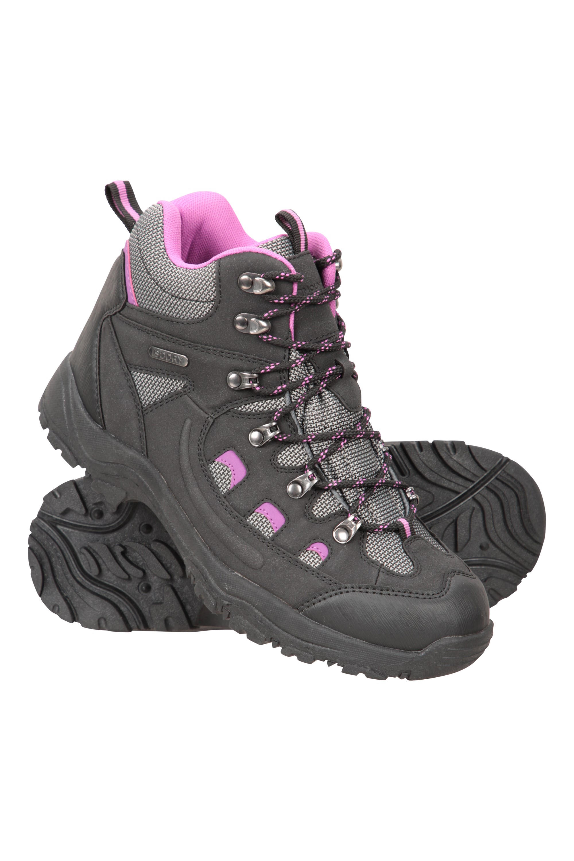 Botines Transpirables Mountain Warehouse Botas cómodas McLeod para Mujer Botas de montaña Resistentes Zapatos para Caminar Ligeros y Acolchados 