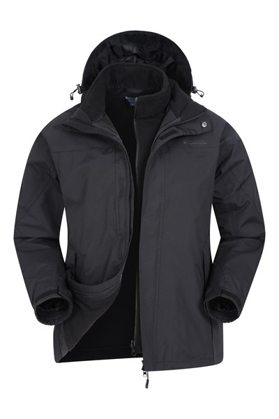 Storm Mens 3 in 1 Waterproof Jacket - Charcoal