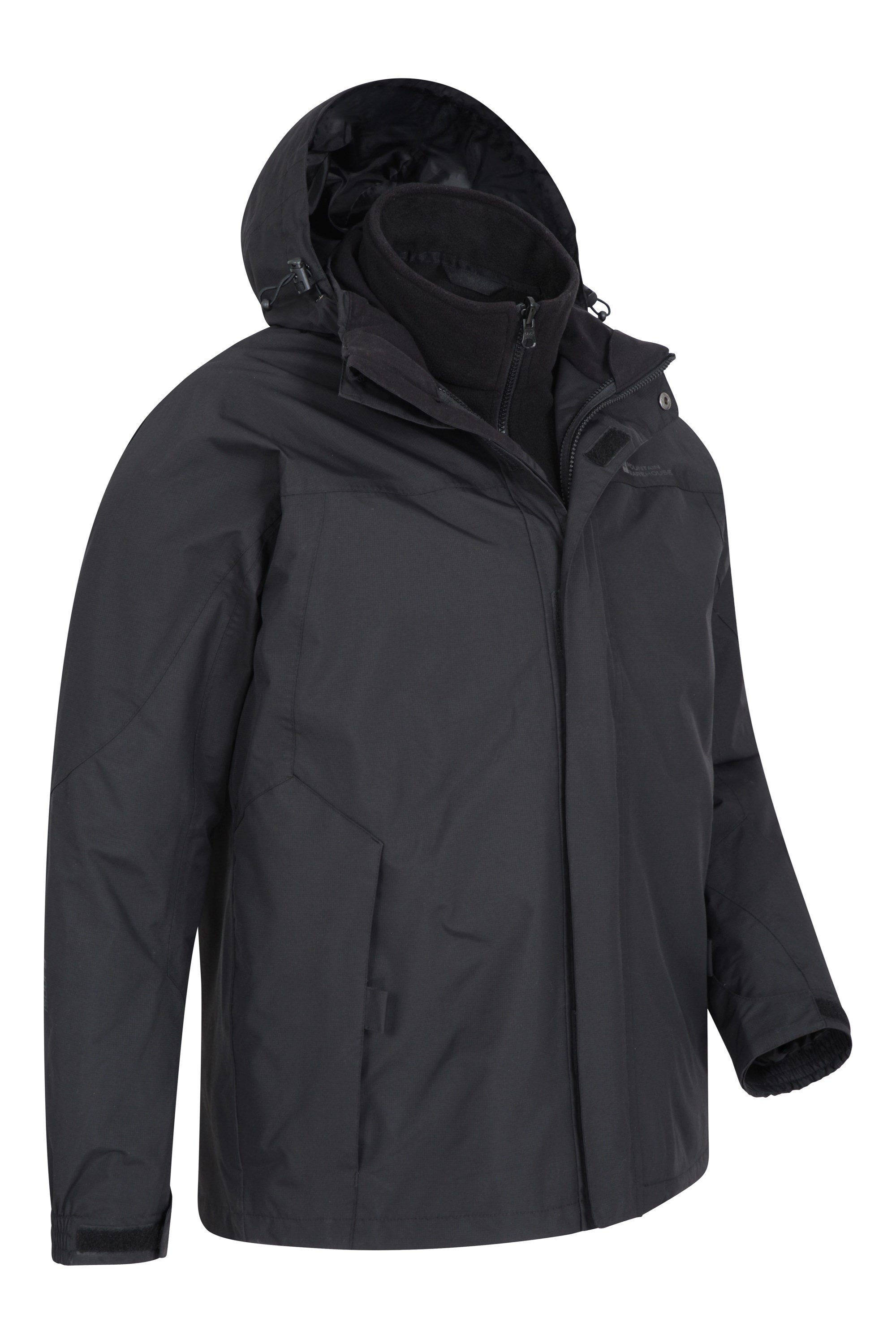 Mountain Warehouse Mens Jacket Water-Resistant Fabric and Longer Length 