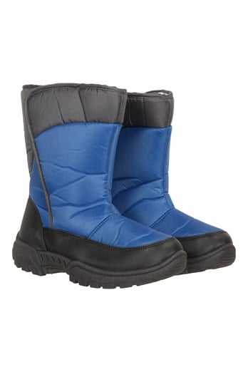 Kids Caribou Single Stripe Adaptive Snow Boots Blue