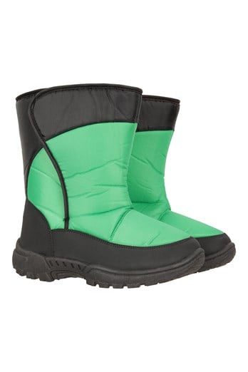 Kids Caribou Single Stripe Adaptive Snow Boots Green