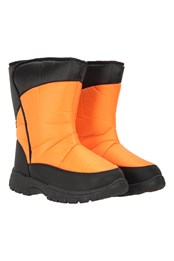 Kids Caribou Single Stripe Adaptive Snow Boots Orange