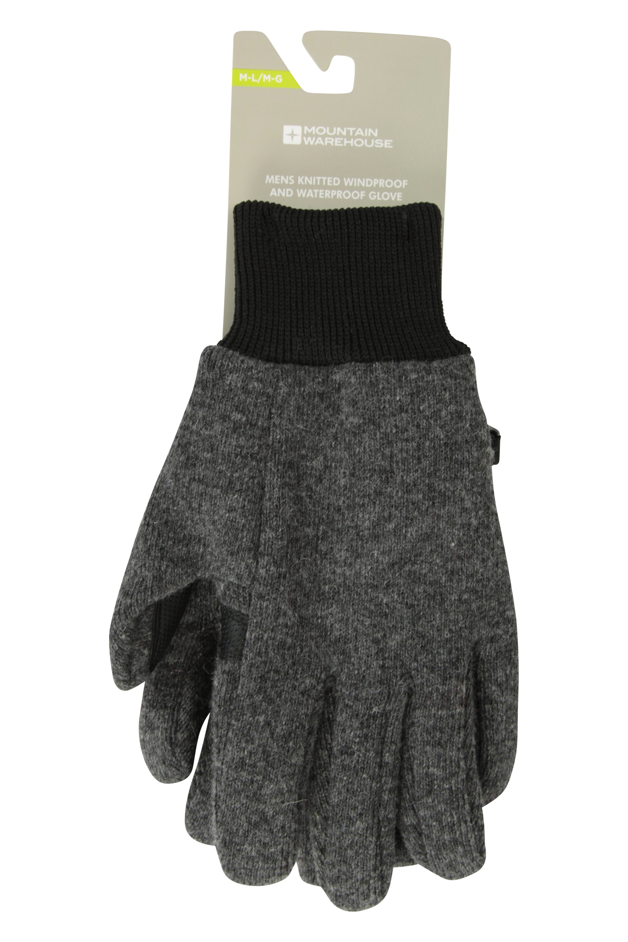 Knitted Windproof/Waterproof Gloves - Grey