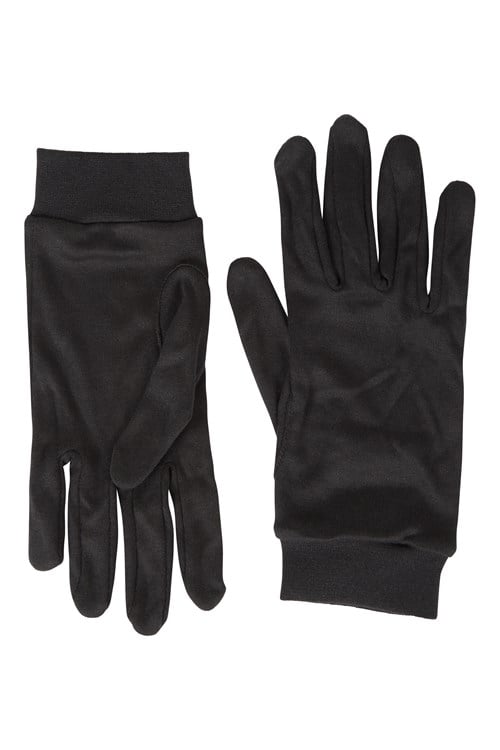 Louis Vuitton Eclipse Gloves Mens Black Silk 100% Winter