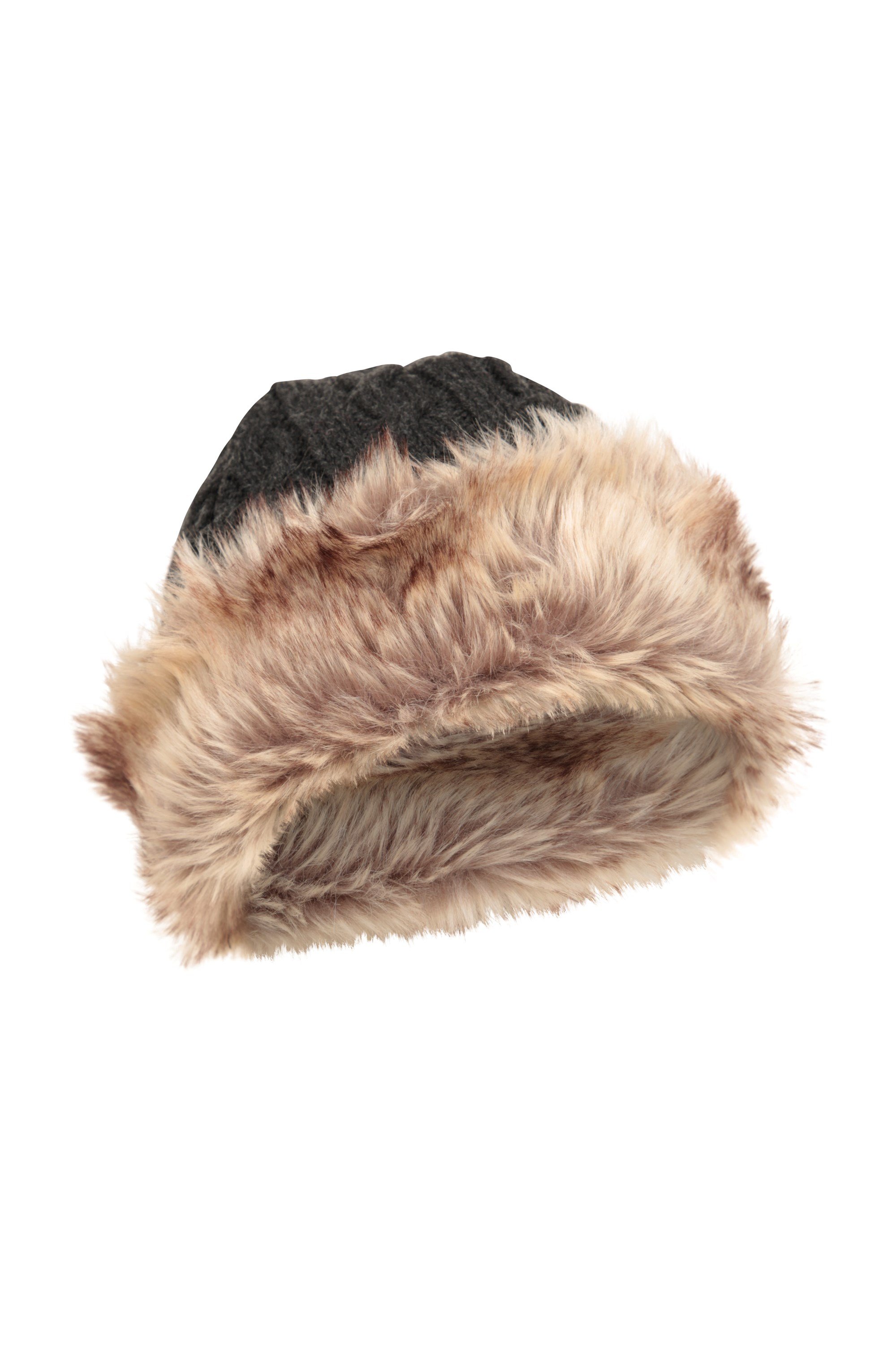 Mountain Warehouse Womens Furry Hat Grey Size ONE