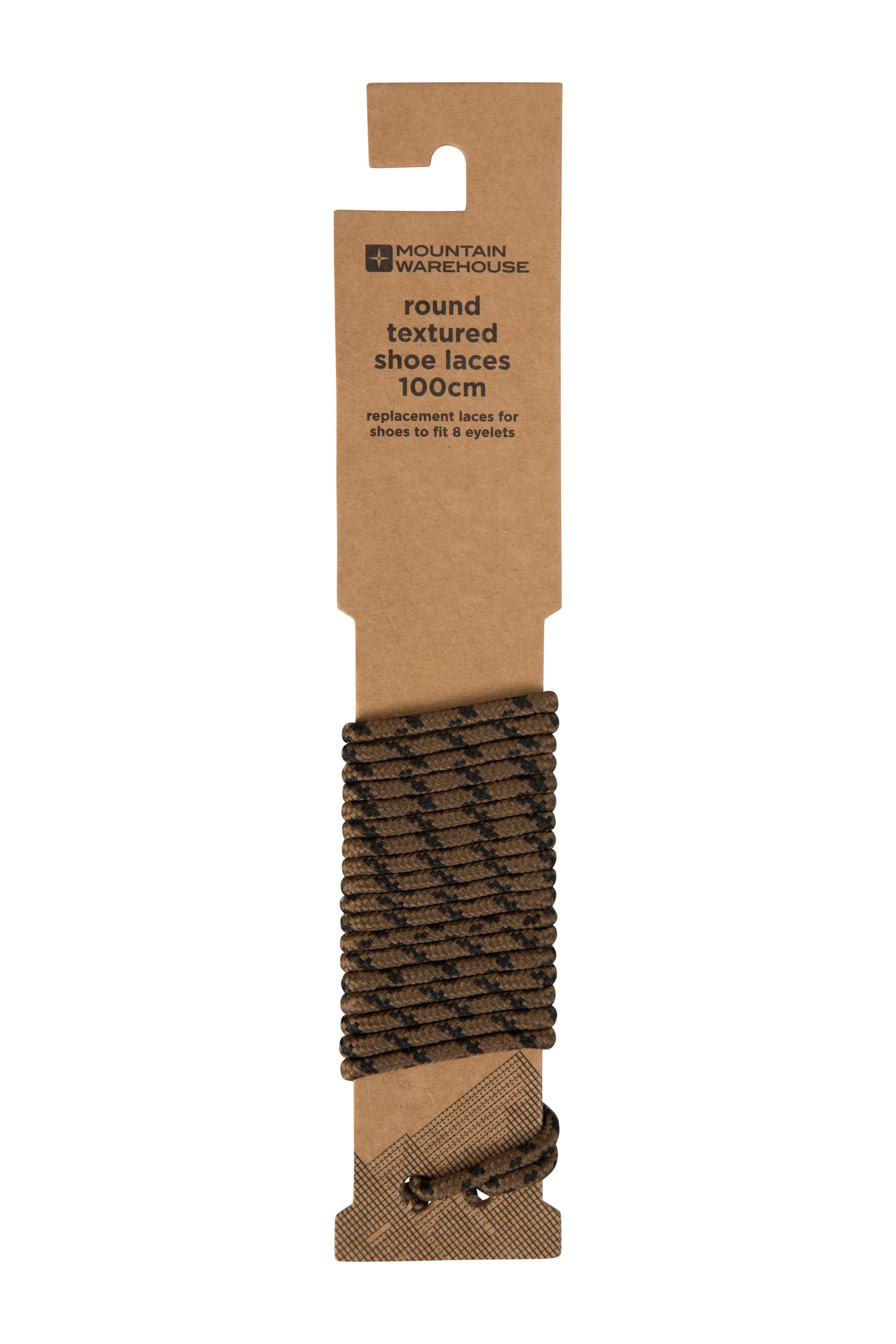 Mountain Warehouse Round Textured Shoe Laces 100cm Brown