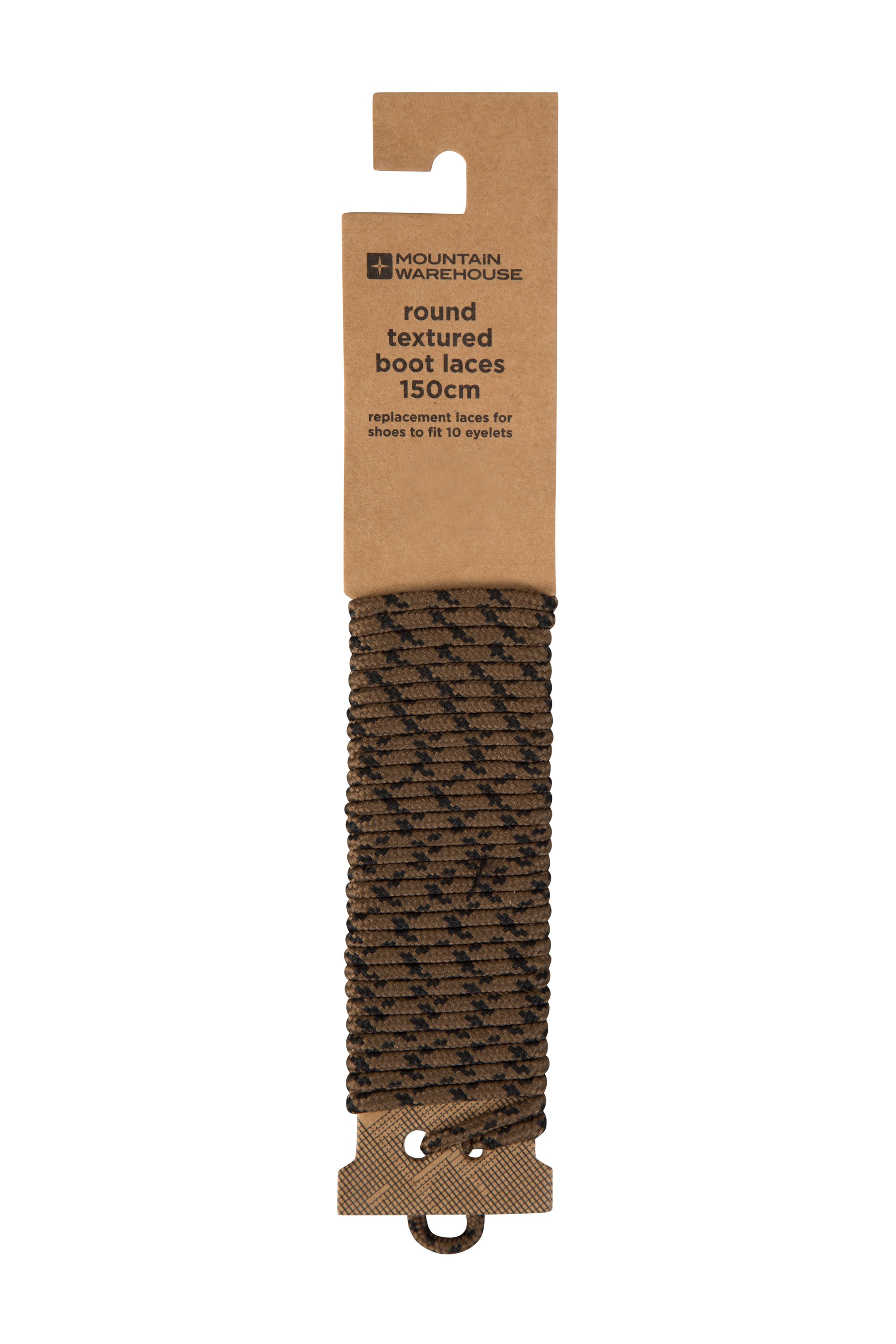 Mountain Warehouse Round Textured Boot Laces 150cm Brown
