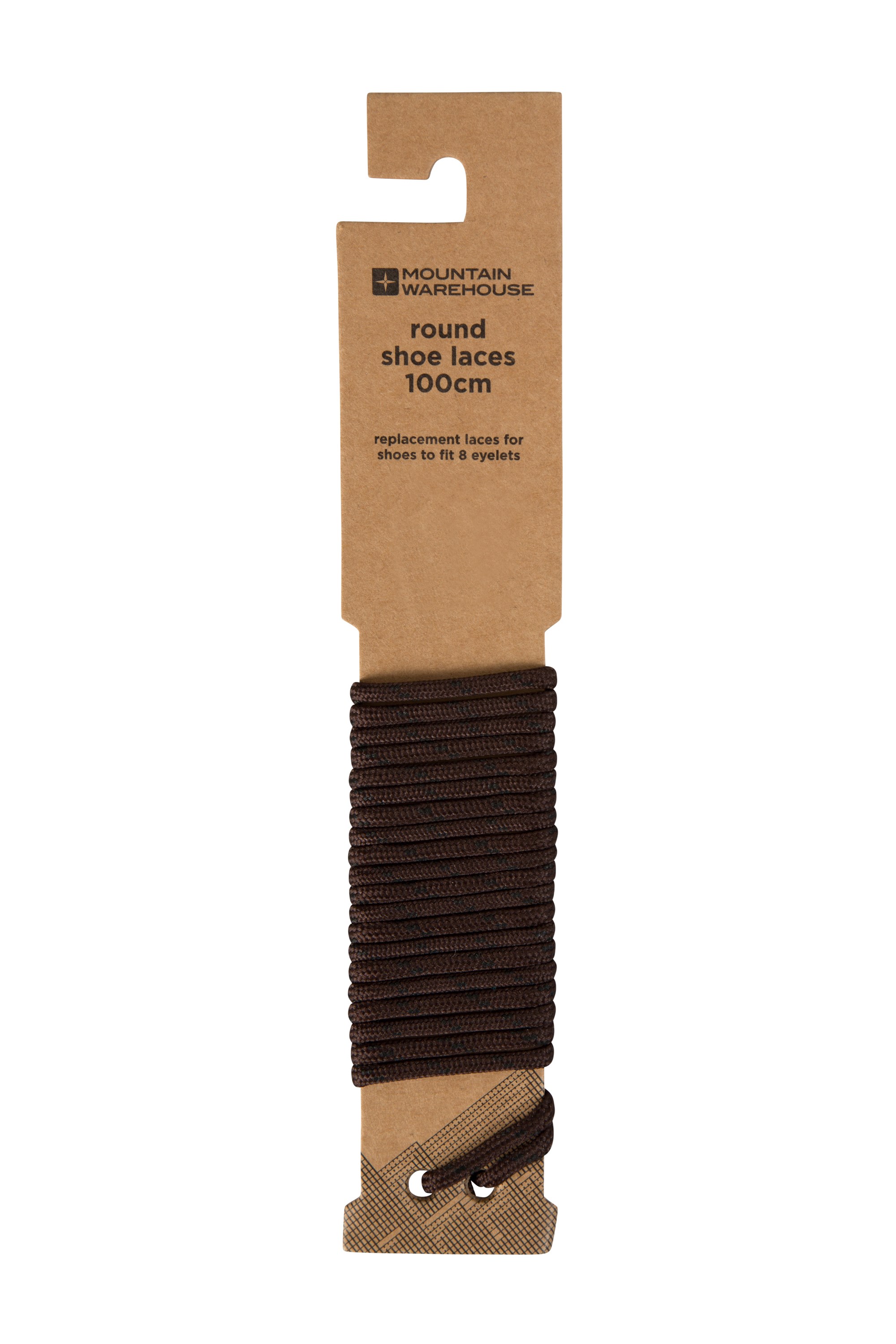 Mountain Warehouse Round Shoe Laces 100cm Brown