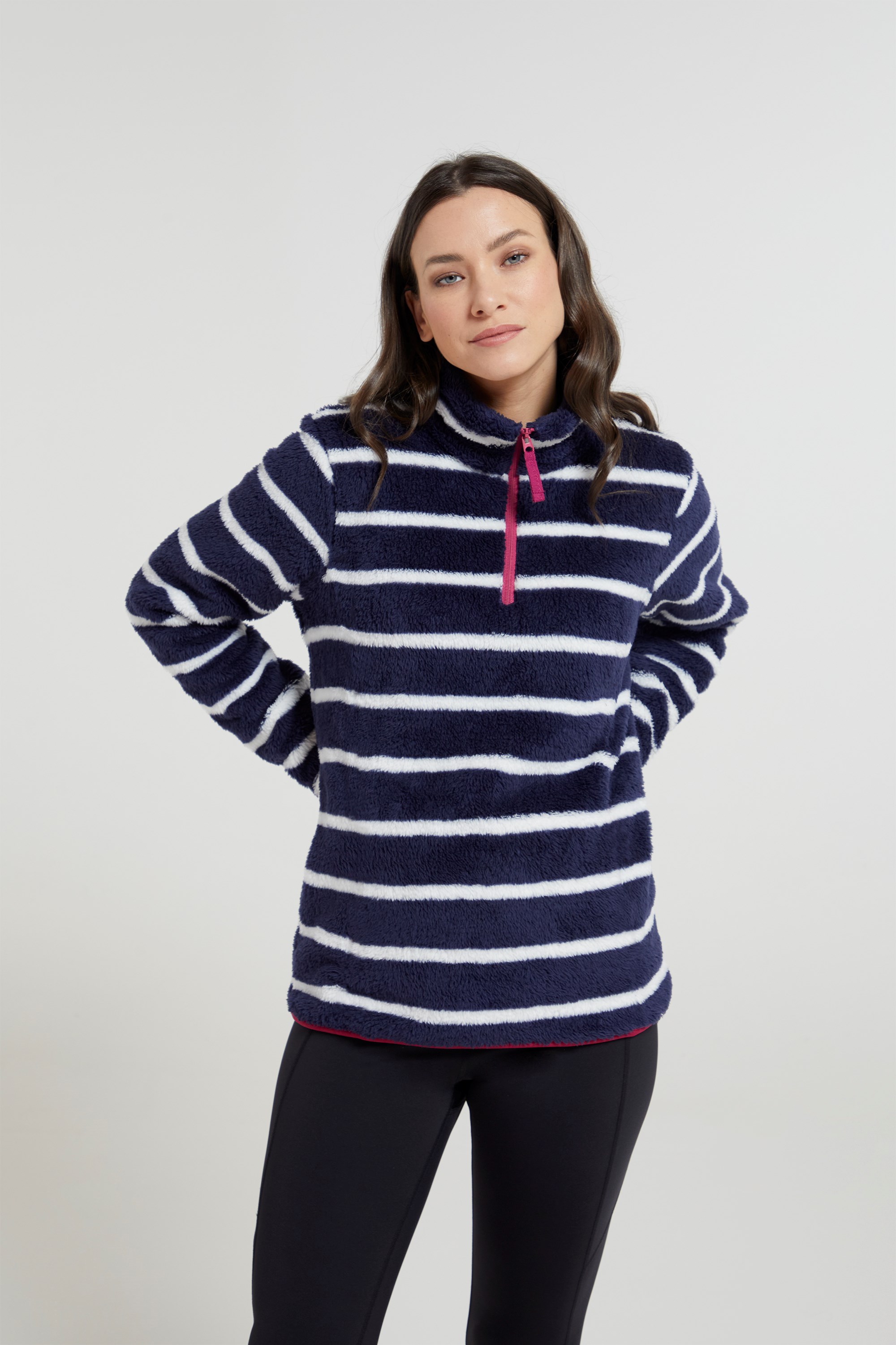 Mountain Warehouse Blue Womens Nessy Stripe Fleece