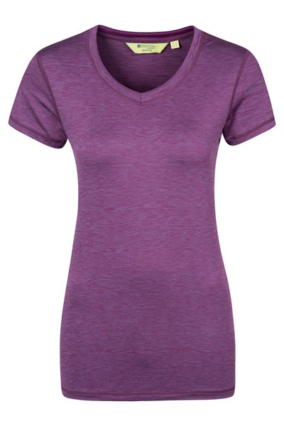 Panna Womens Melange T-Shirt - Purple