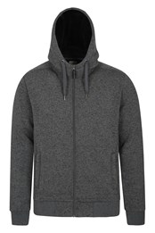 Nevis Mens Fleece Lined Hoodie Black