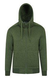 Nevis Mens Fleece Lined Hoodie Khaki