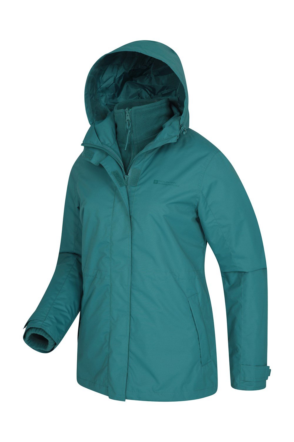 Mountain Warehouse Womens 3 in 1 Jacket Water Resistant Triclimate Coat ...