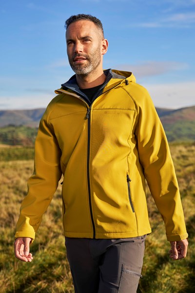 Exodus Mens Water-Resistant Softshell Jacket - Yellow
