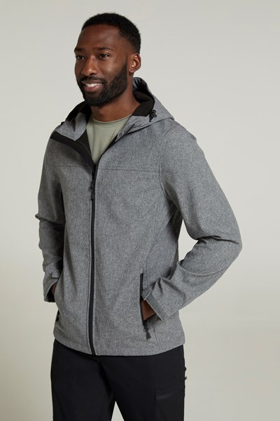 Reykjavik Textured Mens Windproof Softshell - Grey