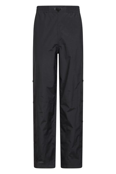 Downpour Mens Waterproof Trousers Long Length - Black