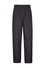 Downpour Mens Waterproof Trousers Long Length Black