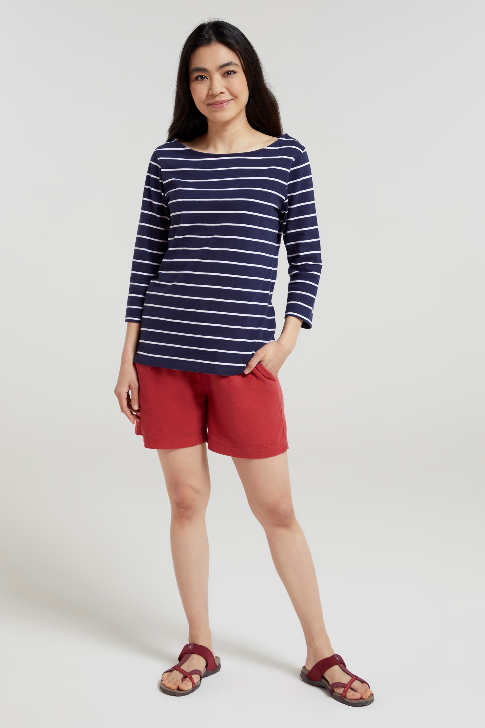 St Ives Womens Crew Neck Top - Navy