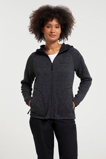 Nevis Womens Full Zip Hoodie Black