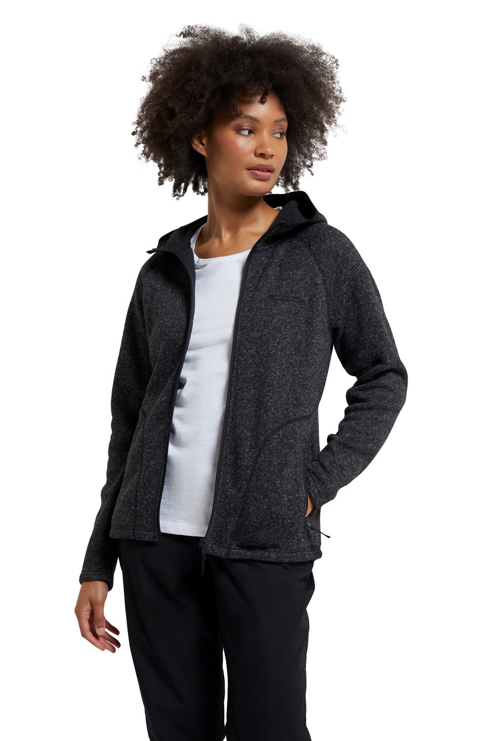 Mountain Warehouse Womens Nevis Full Zip Hoodie Fleece Lightweight Ladies Jacket - Picture 22 of 91