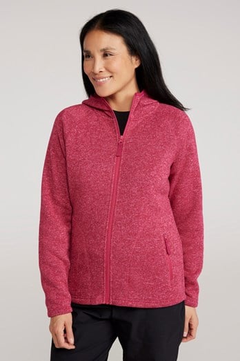 Nevis Damen-Kapuzenpullover mit Reißverschluss Intensiv Pink