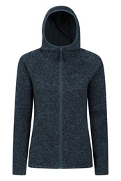 Nevis Womens Full Zip Hoodie Dark Blue