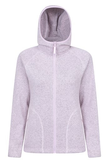 Nevis Womens Full Zip Hoodie Light Pink