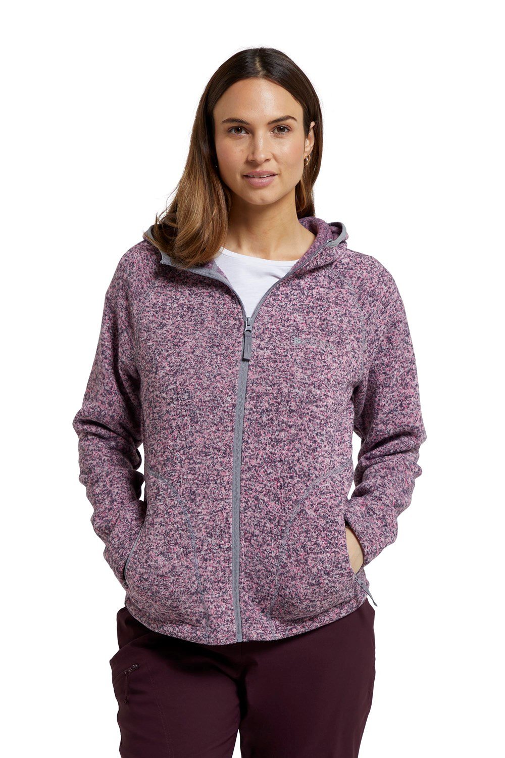 Mountain Warehouse Womens Nevis Full Zip Hoodie Fleece Lightweight Ladies Jacket - Picture 91 of 91