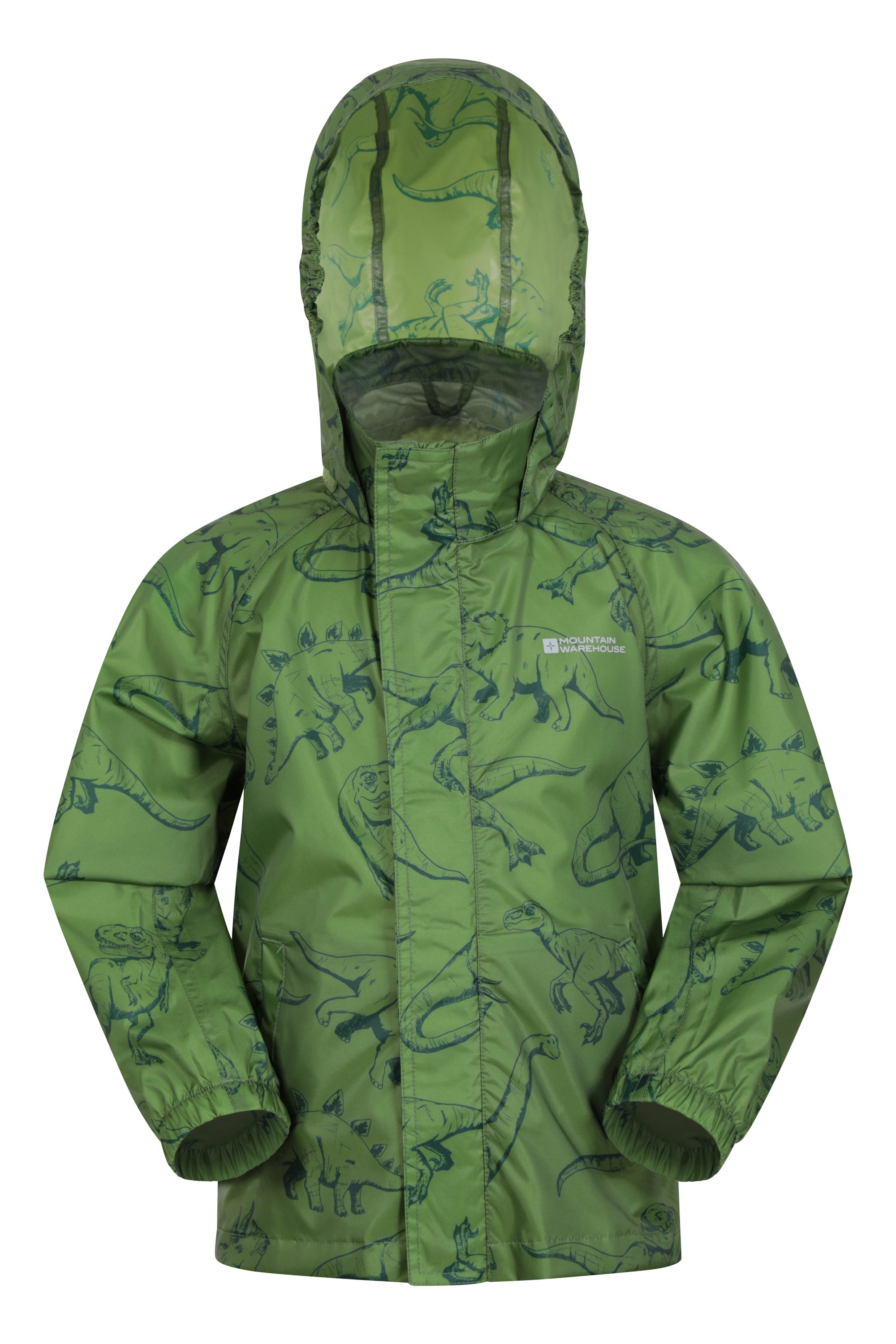 Printed Kids Waterproof Pakka Jacket - Green