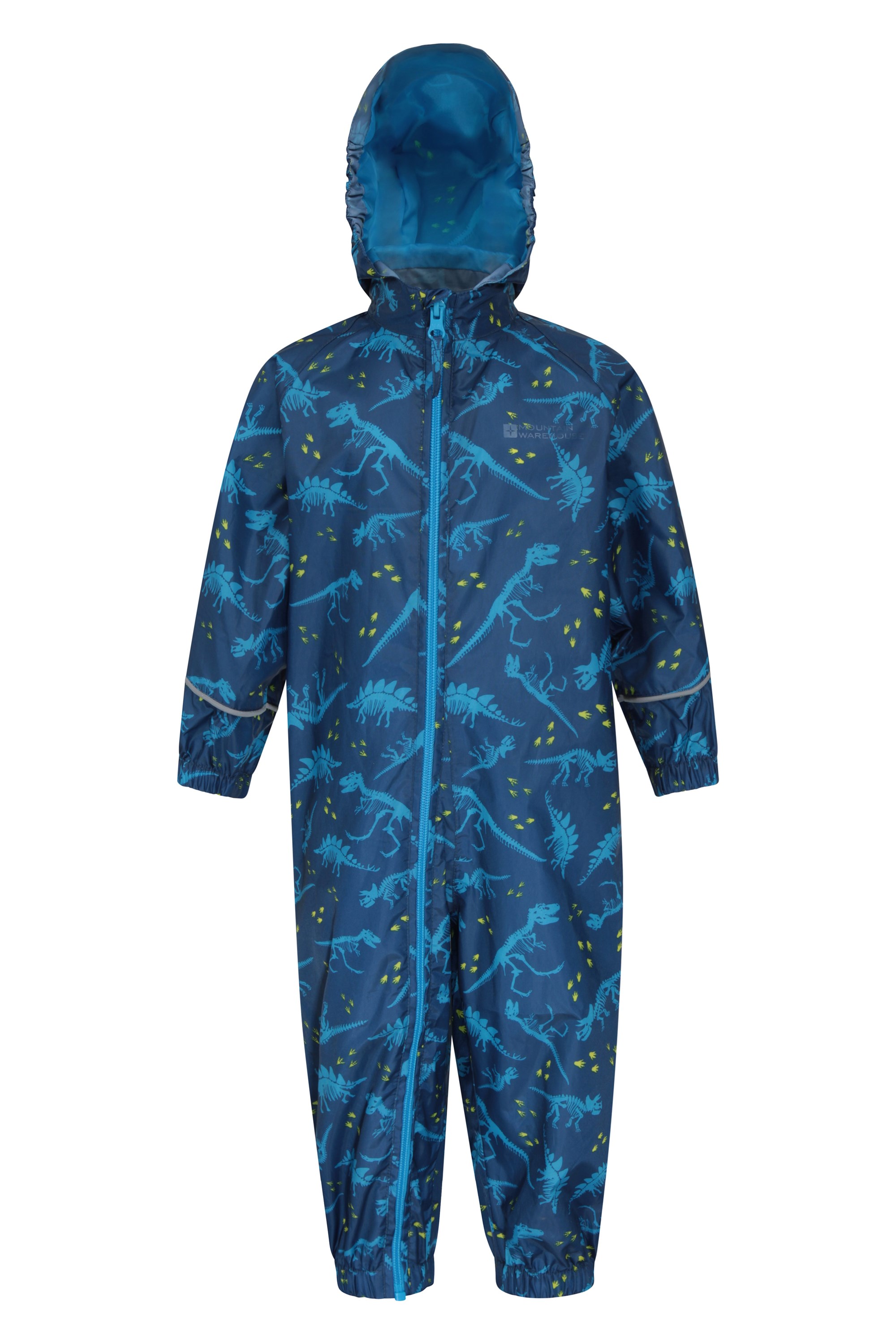 Puddle Kids Printed Waterproof Rain Suit - Blue