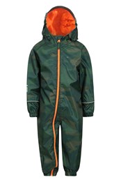 Puddle Kids Printed Waterproof Rain Suit Khaki
