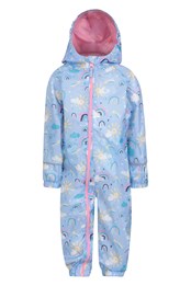 Puddle Kids Printed Waterproof Rain Suit Lilac