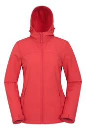 Exodus Womens Water Resistant Softshell Jacket Hot Coral