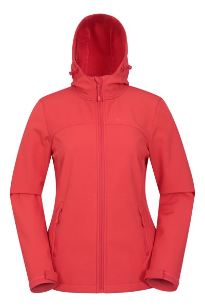 Exodus Womens Water Resistant Softshell Jacket - Coral