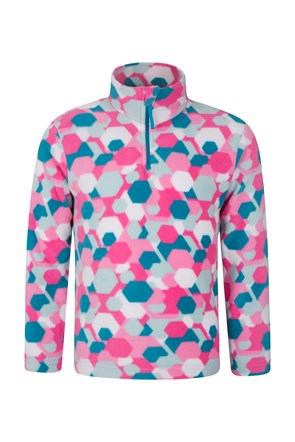 kids girls boys half zip fleece mountain warehouse au
