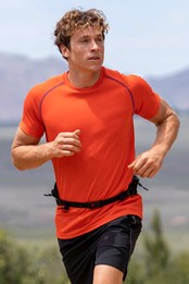 Camiseta Transpirable Endurance Hombre Naranja Vivo