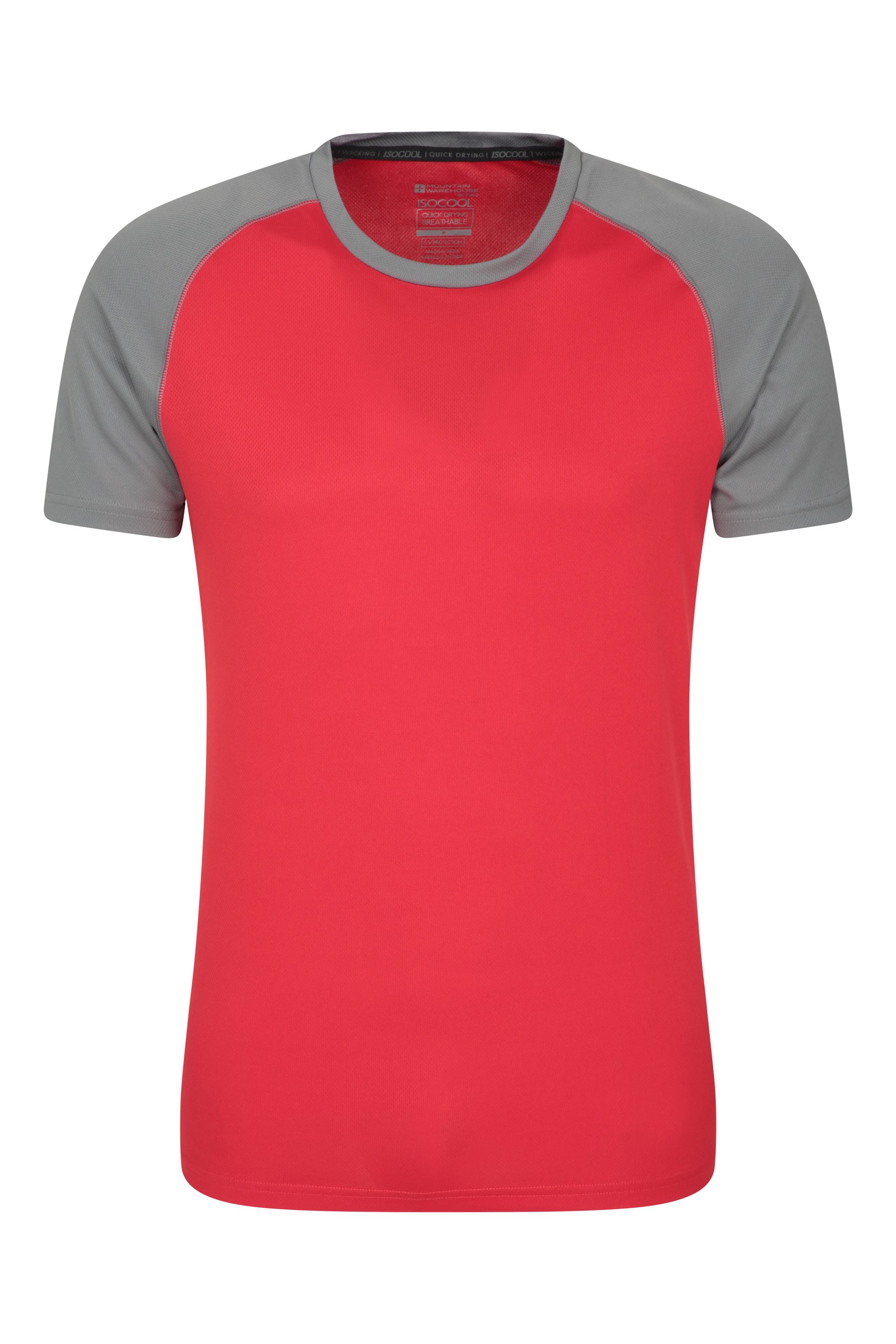 T-Shirt Traspirante e Leggera con Stampa di qualità e Protezione UV per Primavera Marca: Mountain WarehouseMountain Warehouse T-Shirt da Uomo in Tessuto con Stampa Campeggio Vacanze Estate 