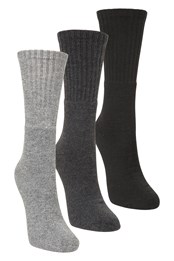 Outdoor Womens Walking Socks 3-Pack Charcoal