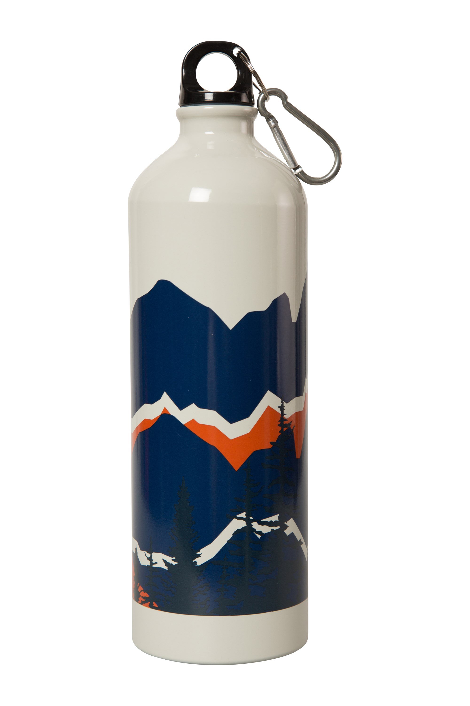 Mountain Warehouse Uni Metallic Bottle With Karabiner Printed Lake District 1L 