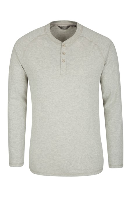 Henley Mens Long Sleeve Top