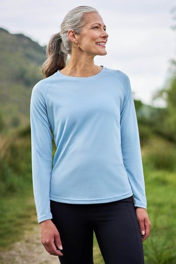 Endurance Womens Long Sleeve Top Pale Blue