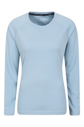 Camiseta Manga Larga Transpirable Endurance Mujeres Azul Pálido