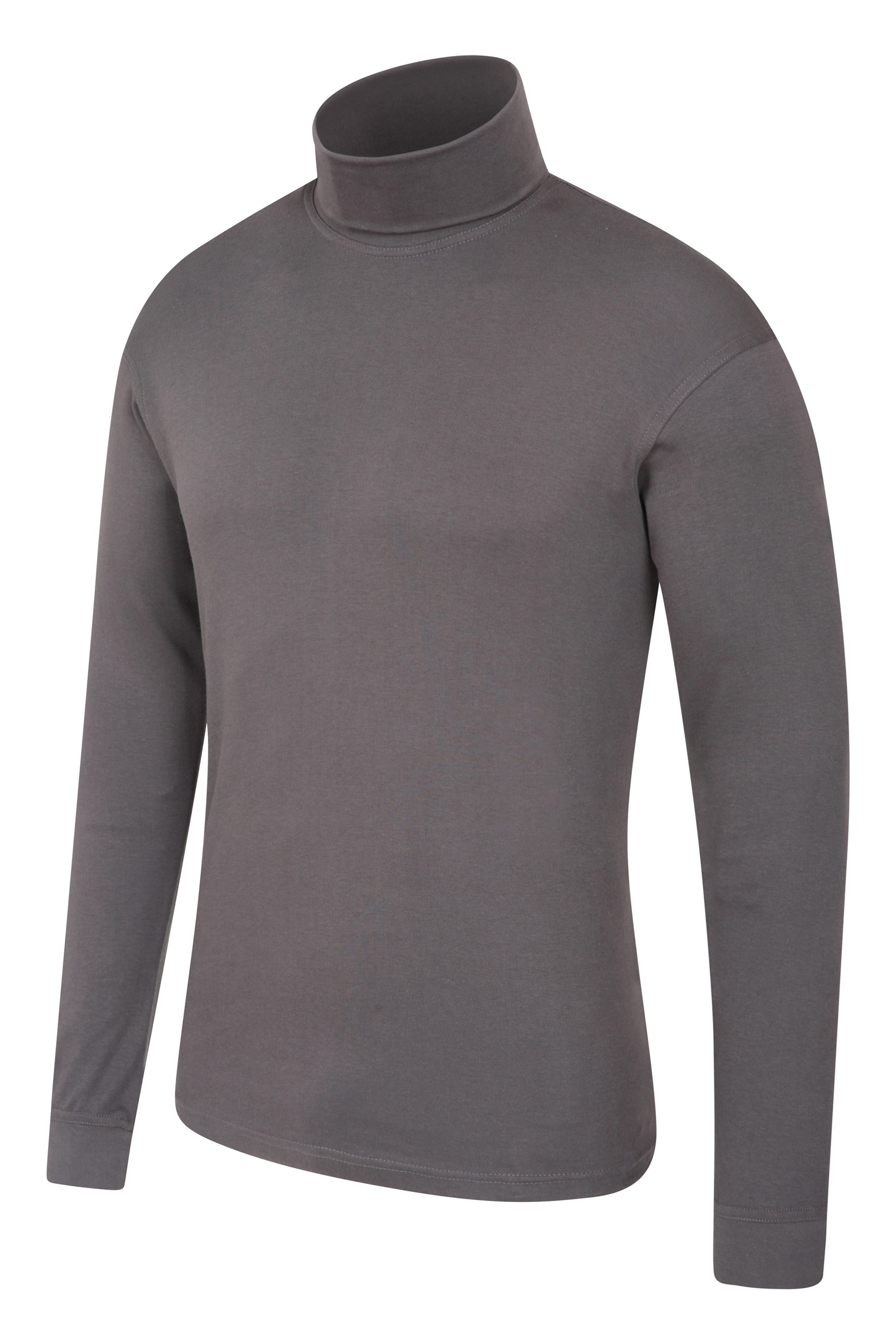 Mens Roll Neck Thermal Underwear Baselayer T Shirt Top Winter Warm Colour:Black Size:Medium